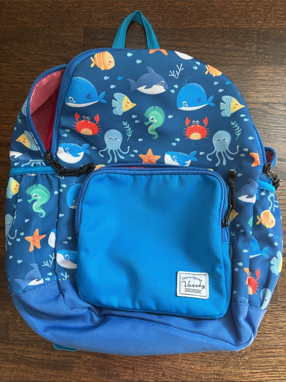 Kids Ocean Creatures Backpack in Blue